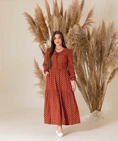 Vestido Luciara Terracota - Valentina Sirrah