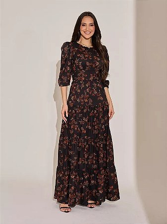 Vestido Longo com Saia Três Marias Lara - Tata Martello