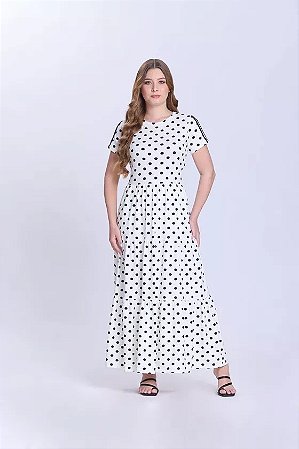 Vestido Melissa Confeccionado em Malha de Algodão Sustentável Branco - Hapuk