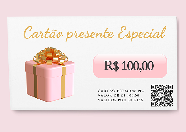 Cartão Presente Vip R$ 100,00 Yuli's Store