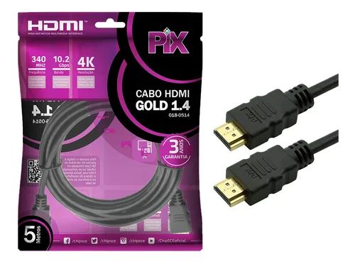 CABO HDMI 5M GOLD PIX