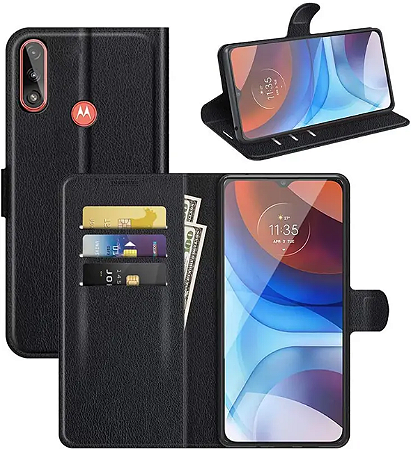 CASE BEEP CARTEIRA - MOT - E7 POWER - LEATHER - PR