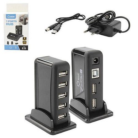 HUB USB 7 P 2.0 C/ FONTE LT-H014 - GV BRASIL