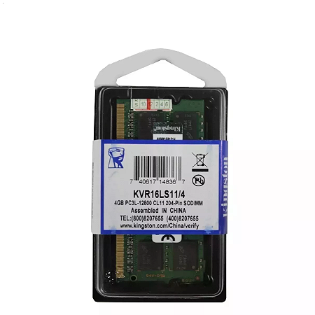 MEMORIA NOTE DDR3L 4GB 1600MHZ - KINGSTON