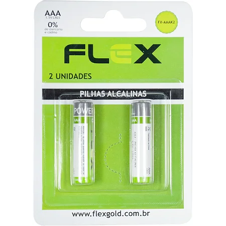 PILHA ALCALINA AAA C/2 - FLEX