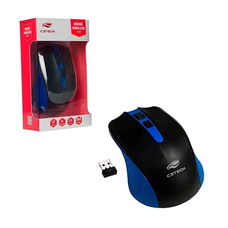 MOUSE WIRELESS M-W20BL AZUL C3T - P1