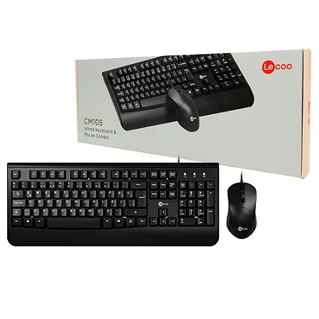 KIT TECLADO E MOUSE C/ FIO CM105 - LECOO