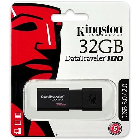 PEN DRIVE 32GB KINGSTON USB 3.0 DATA TRAVELER100