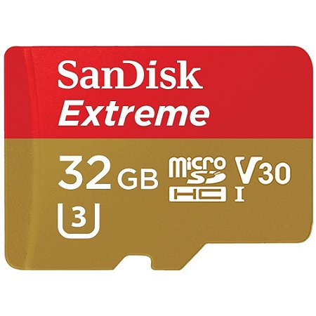 CARTÃO MEMORIA MICRO SD 32GB 4K EXTREME SANDISK
