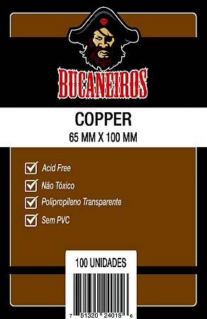 Sleeves Bucaneiros 65 x 100 MM (COPPER) - 100 Unidades