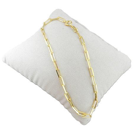 Pulseira Masculina 24cm 3mm Largura Folheado Ouro 18K PL443