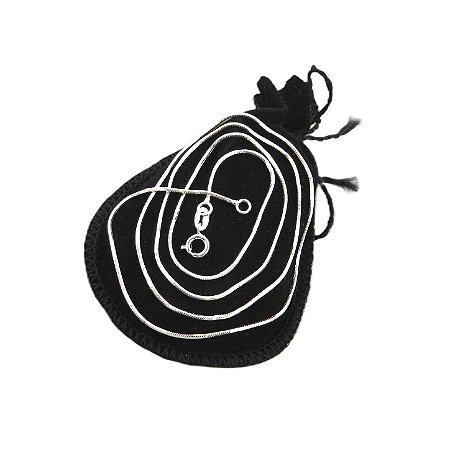 Corrente Masculina 50cm 1mm Largura Folheada Prata Cr188
