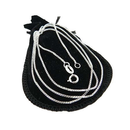 Corrente Masculina 50cm 1mm (Kit-6) Folheada Prata CR699