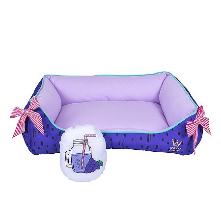 Cama Para Cachorro Woof Classic Retangular Fruit Juice Uva