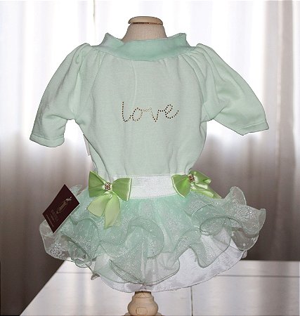 Vestido para Cachorro Maristela Moda Pet Princess Love GG