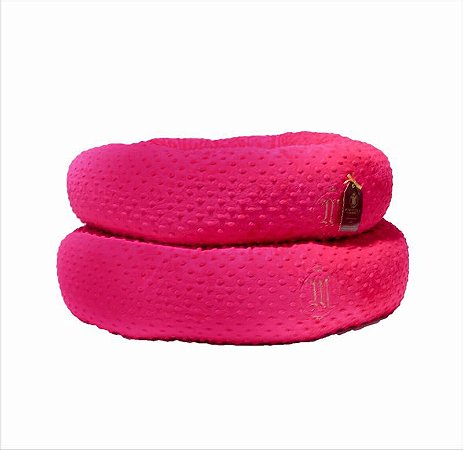 Cama Donuts para Cachorro e Gato em Plush Pink Maristela Moda Pet