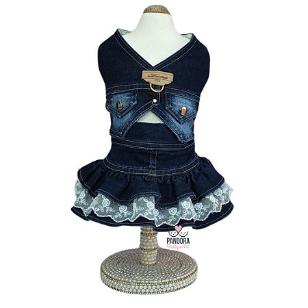 Saia Jeans para Cachorro DuDog Vest e Cropped
