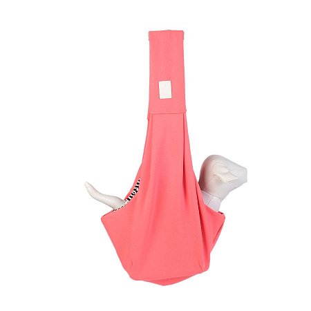 Bolsa Sling Pet Woof Classic Ice Land Rosa Fluor