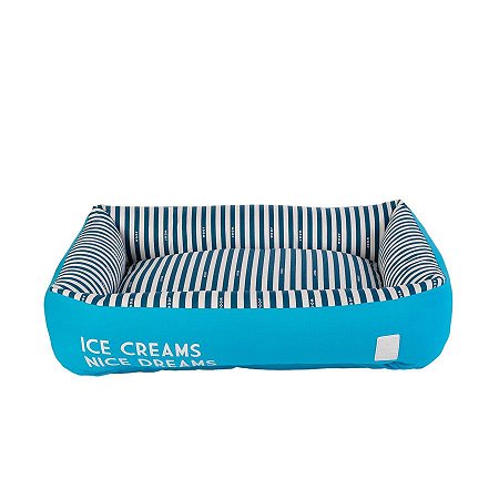 TOUCHDOG Bark-Royale Elegante arredondado e levantado Fashion Designer  Fleece Acolchoado Xadrez Tapete para Cama de Cachorro, Pequeno, Azul Royal,  Branco Creme