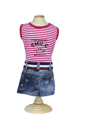 Saia Jeans para Cachorro Maristela Moda Pet Smile