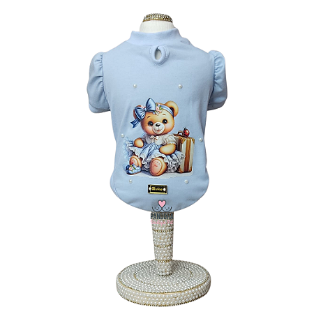 Camiseta para Cachorro DuDog Vest Vintage Azul