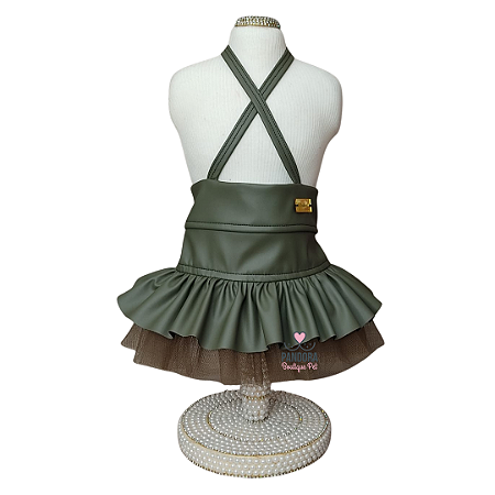 Saia para Cachorro DuDog Vest Verde Militar