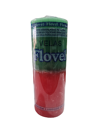 Vela 7 dias Flovel 335g - Verde / Vermelha
