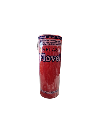 Vela 7 dias Flovel 335g - Vermelha