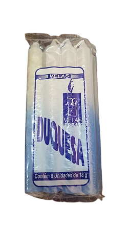 Vela Duquesa 18g - Branca / Azul Claro