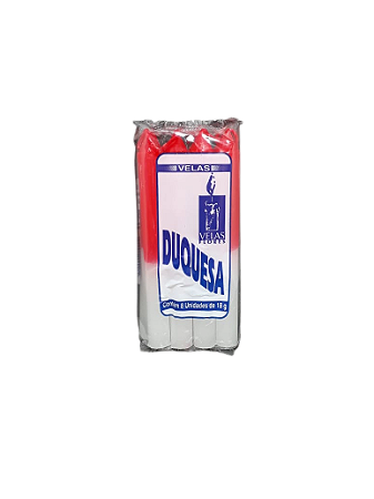 Vela Duquesa 18g - Vermelha / Branca