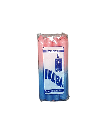 Vela Duquesa 18g - Rosa / Azul Claro