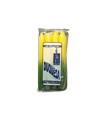 Vela Duquesa 18g - Amarela / Verde