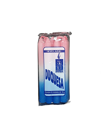 Vela Duquesa 18g - Rosa / Branca / Azul