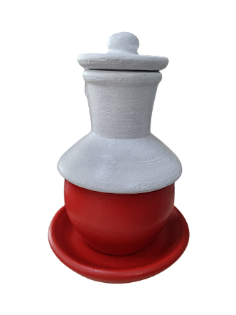 Quartinha de Barro - Branca / Vermelha