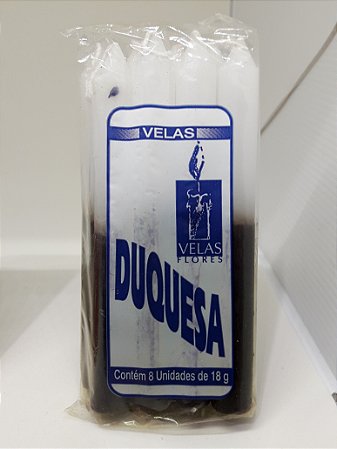 Vela Duquesa 18g - Branca / Preta