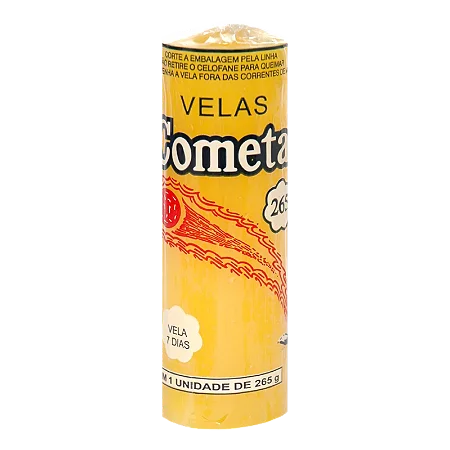 Vela 7 dias Cometa 265g - Amarela