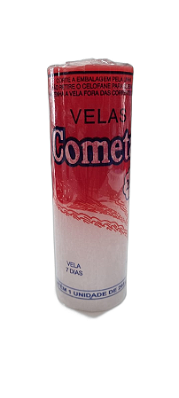 Vela 7 dias Cometa 265g - Vermelha / Branca