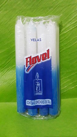 Vela Flovel 33g - Branca / Azul