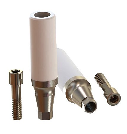 UCLA BASE METALICA ANTI ROTACIONAL CONE MORSE TIT. FIX* BLACK FIX* 3.50 / 4.0 COM PARAFUSO