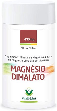 Magnésio Dimalato - 60 Cápsulas (430mg) - Vital Natus