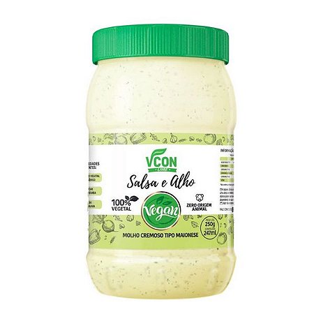 Maionese Vegana Salsa e Alho - 250g - Vcon