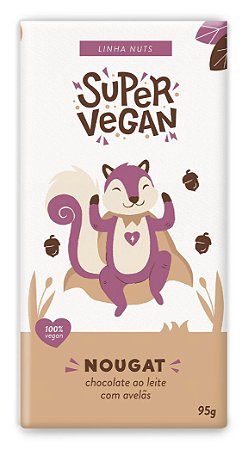 Chocolate Ao Leite Com Avelãs - 95g - Super Vegan