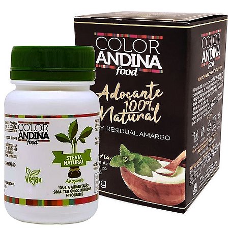 Adoçante Natural Stevia Dietético em Pó 20g - Color Andina