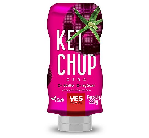 Ketchup Vegano Zero Açúcar - 200g - Yes Food