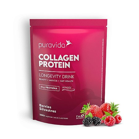 Collagen Protein Berries Silvestres - 450g - Puravida