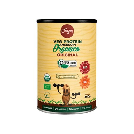 Proteína do Amendoim Orgânica  Original - 450g - Organ