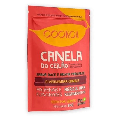 Canela do Ceilão Cinnamomum Zeylanicum - 60g - Cookoa