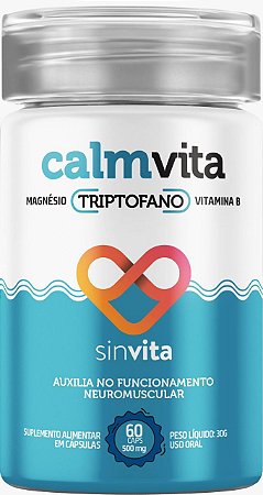Calmvita Magnésio Triptofano Vitamina B 60 Cápsulas Sinvita