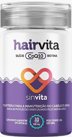 Hairvita Silicio, CoQ10 e Biotina 60 Cápsulas Sinvita