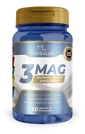 Herbolab 3 Mag (Treon + Taurato + Bisg) 60 Caps